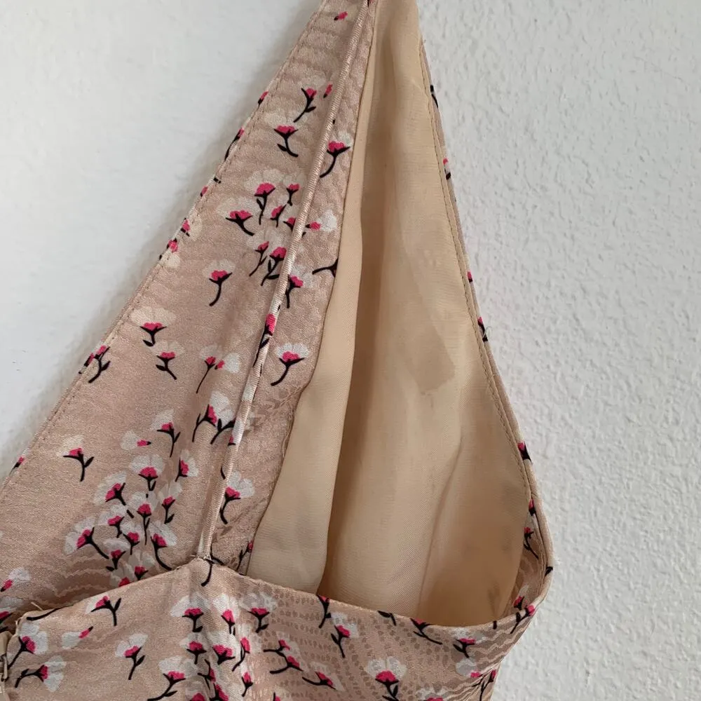 Acler Vales Floral Blossom Print Midi Dress Pink Size 2 - Image 12