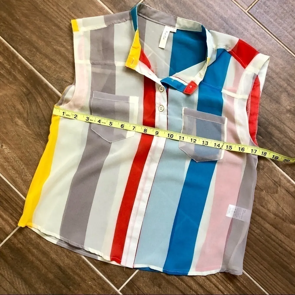 Mind Code Striped blouse  Size Small - Image 8