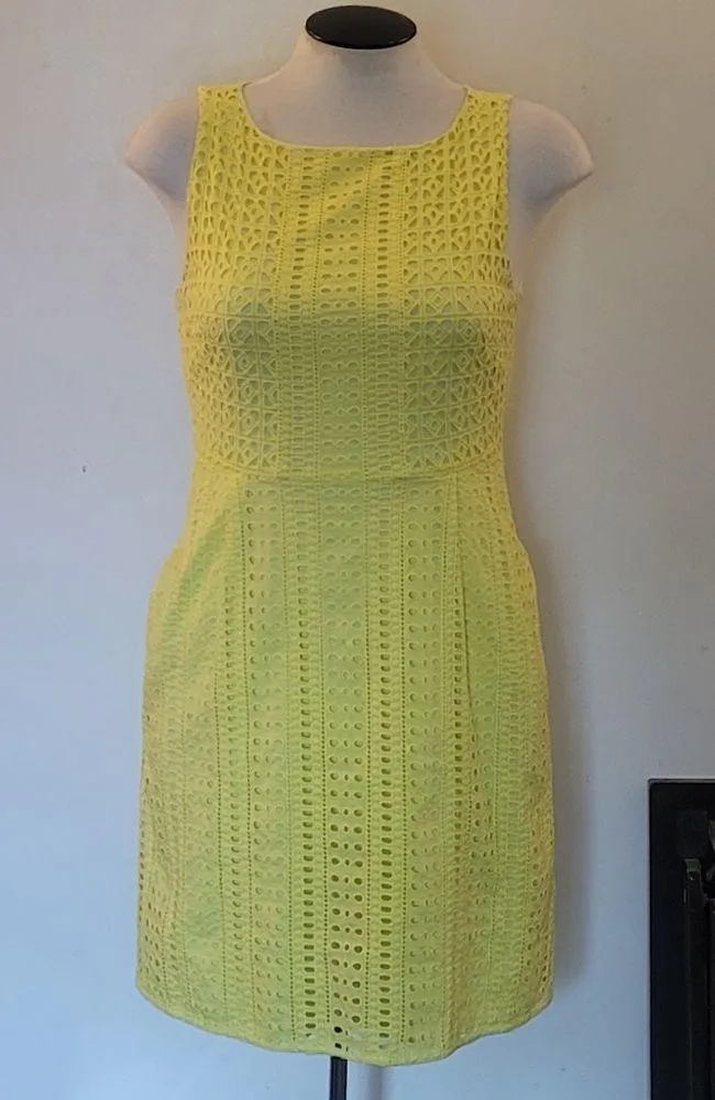 Madewell Yellow Trail Eyelet Shift Dress 2 - Image 3