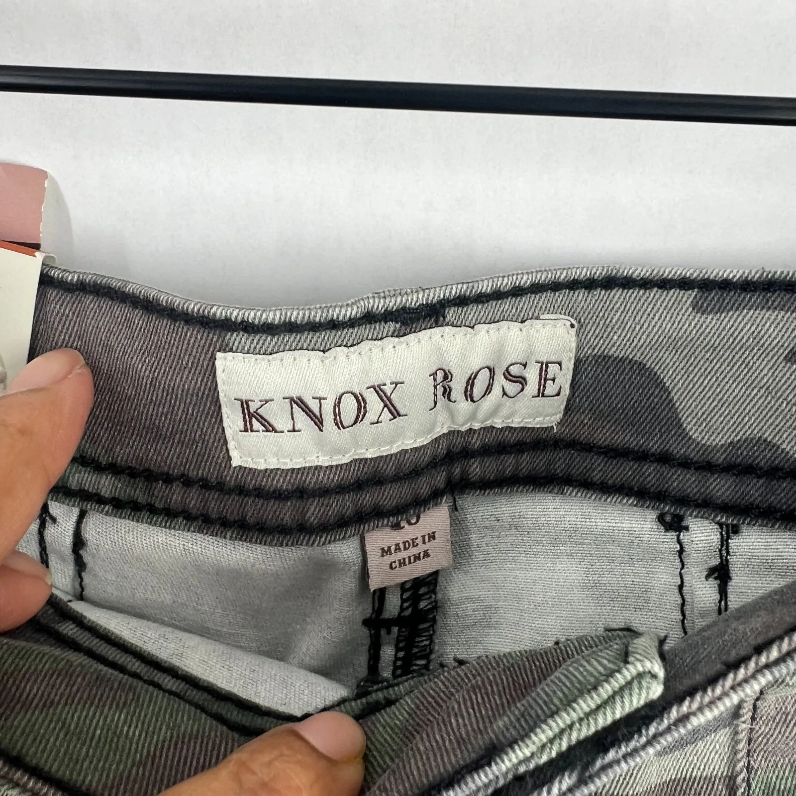 Knox Rose Skinny Pants Womens 10 Multicolor Stretch Camouflage High Rise Classic - Image 6