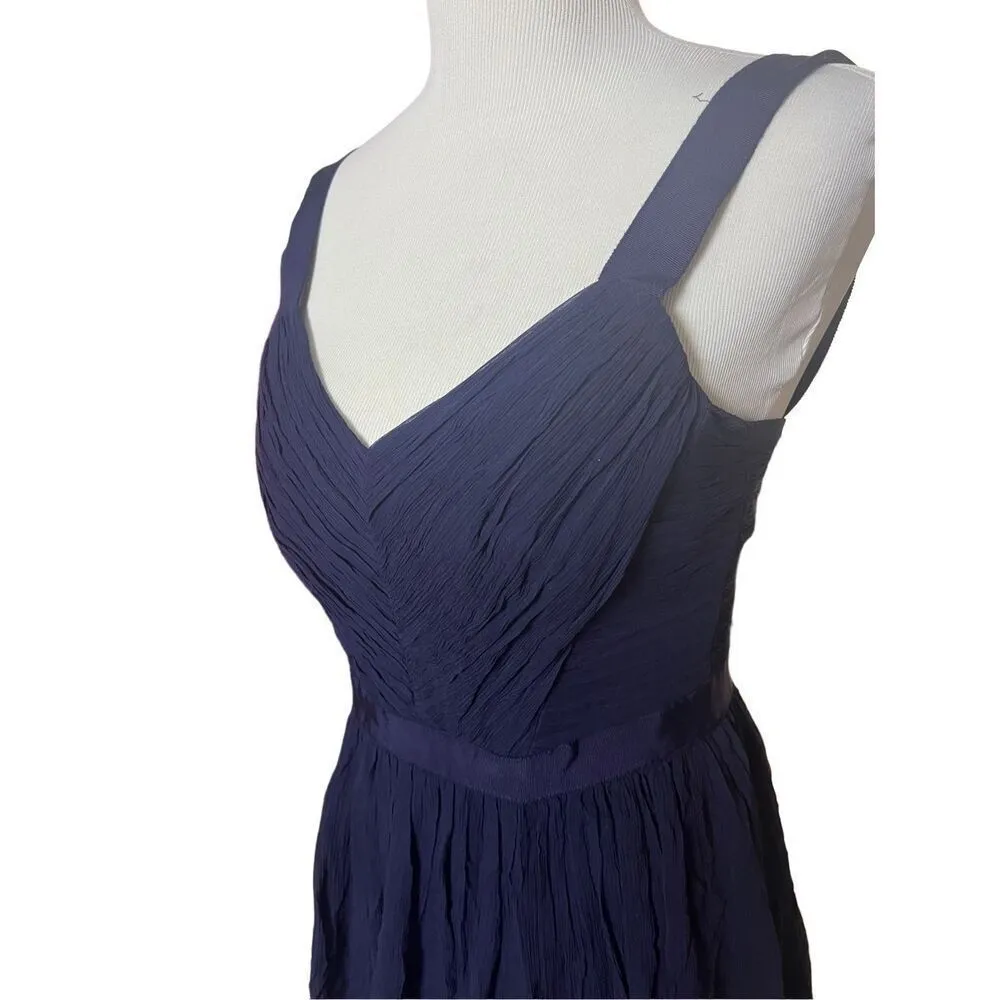 Boden NWT silk navy blue dress size 6 - Image 5