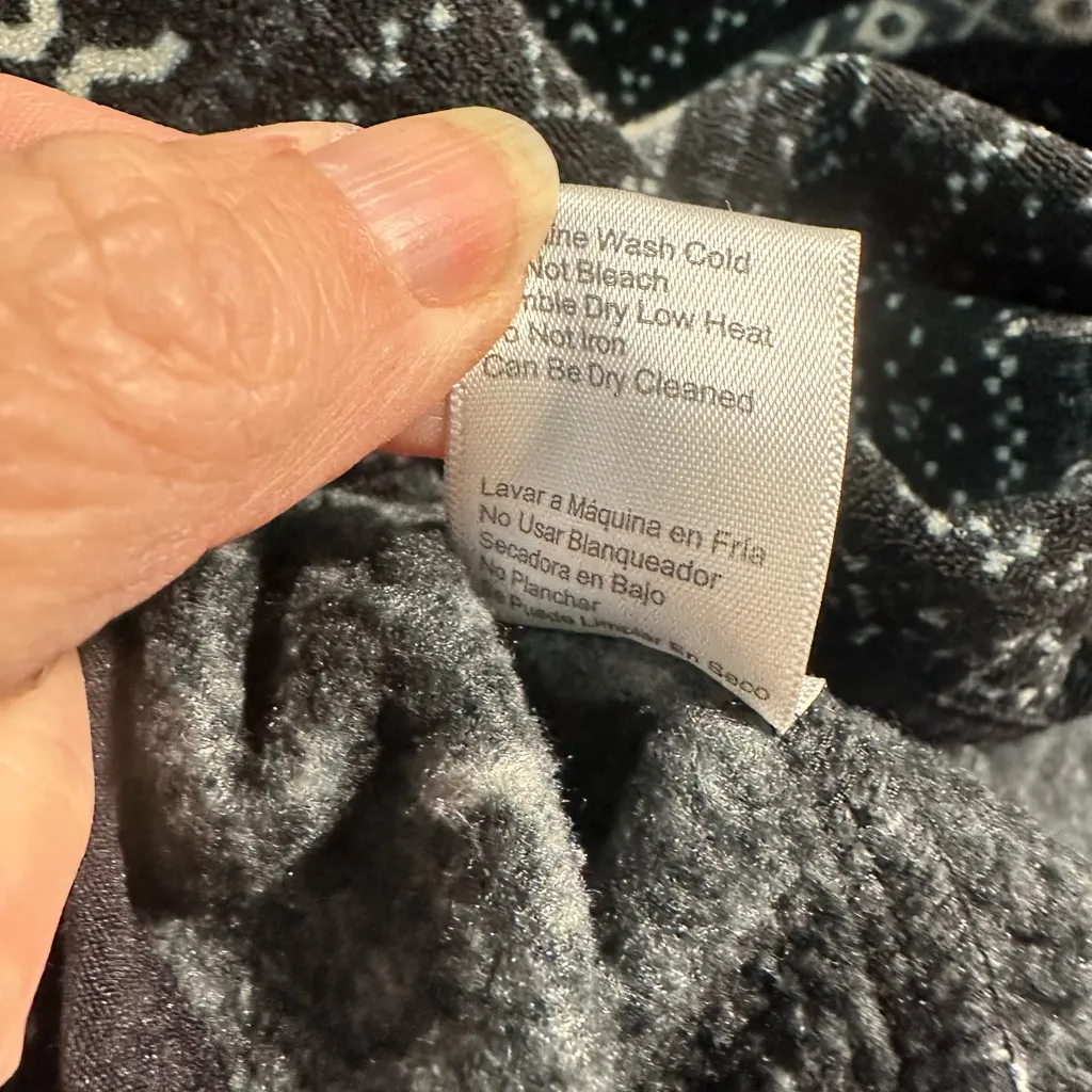 Jachs Cabin Collection Black Women Fleece Pullover Sweater Size Large EUC - Image 5