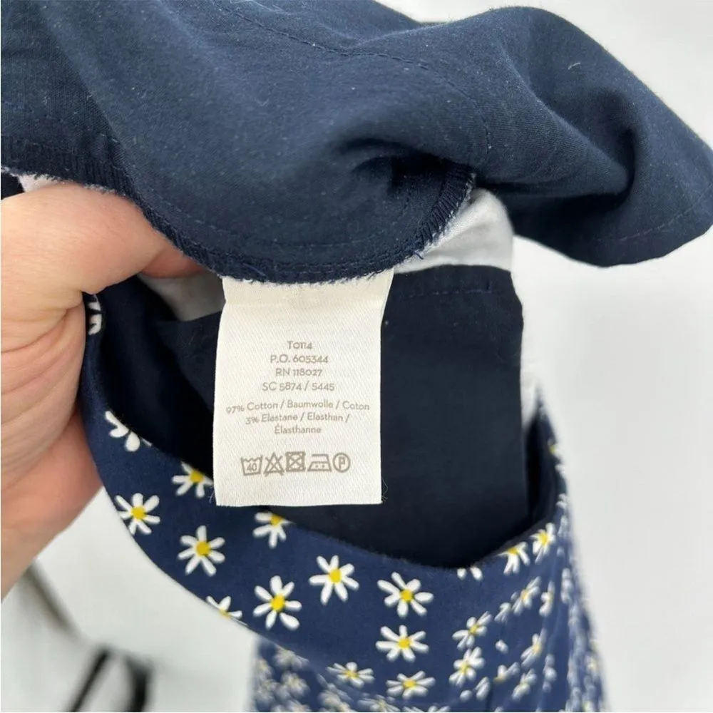 BODEN Navy Blue Daisy Floral Print Richmond Ankle Trouser Chino Pants Size 12 - Image 8