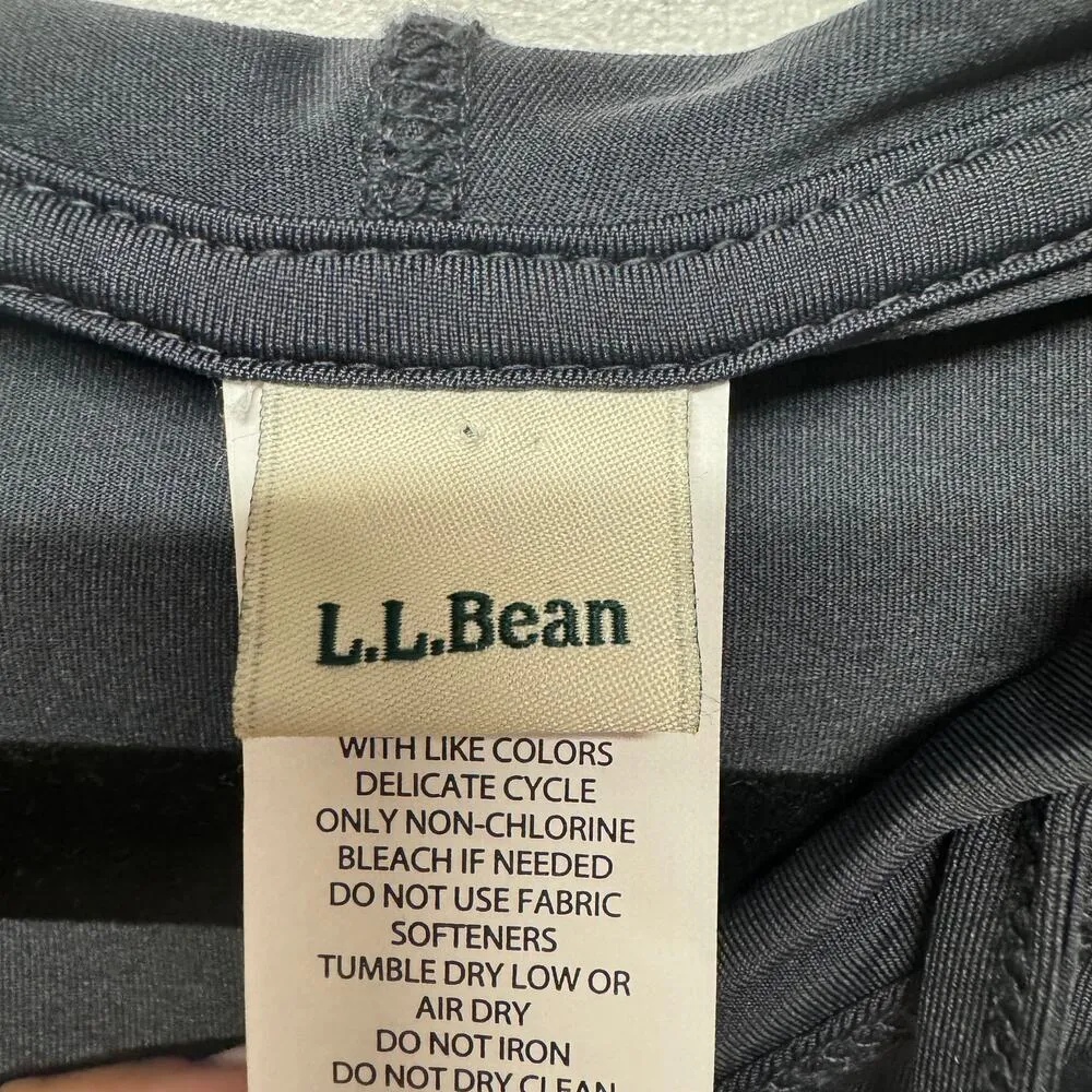LL Bean Womens Charcoal Gray Pullover Dry Fit Tunic Hooded Long Sleeve Size XS - Image 6