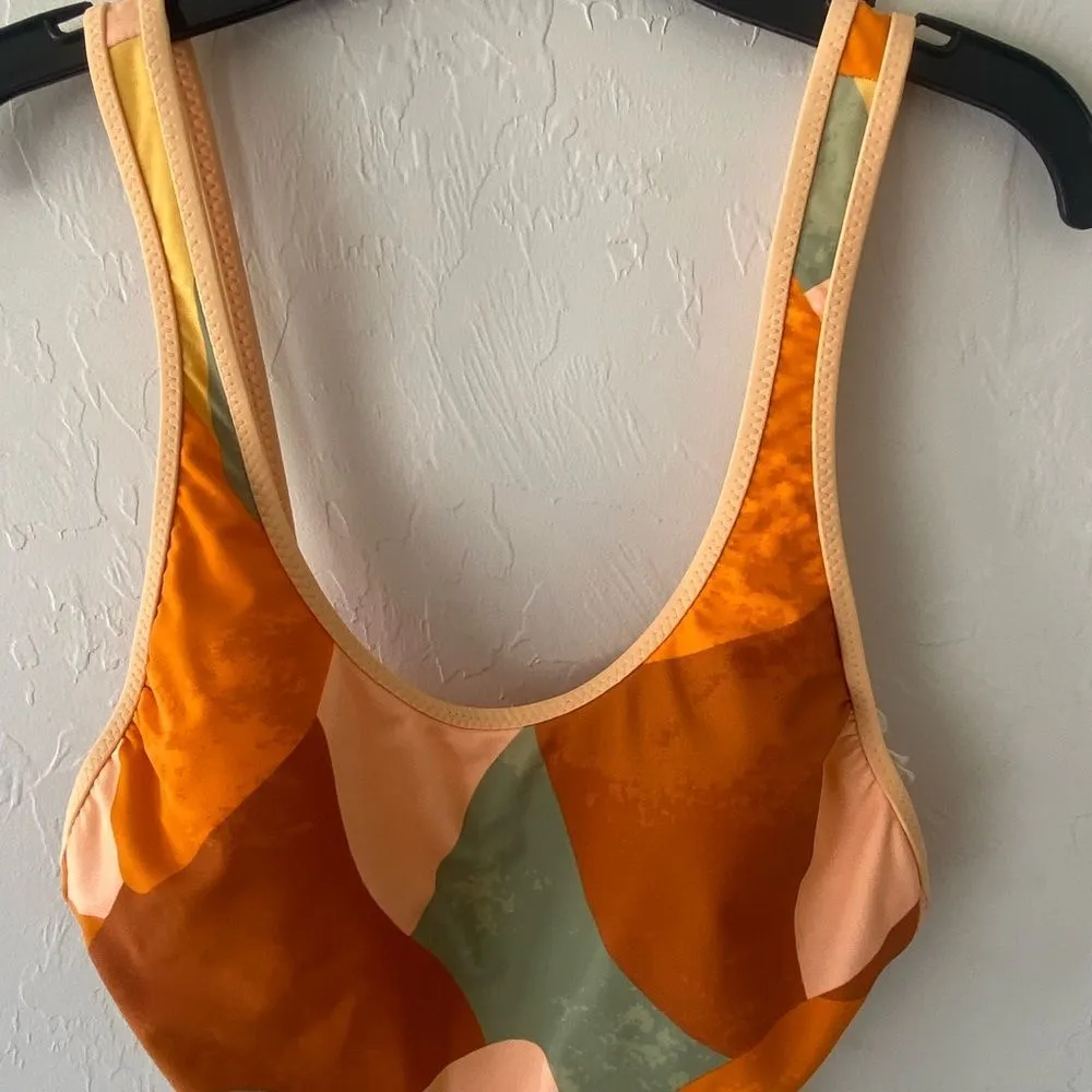 Fe Noel orange peach green multicolored one piece swimsuit Size XXS - Image 4
