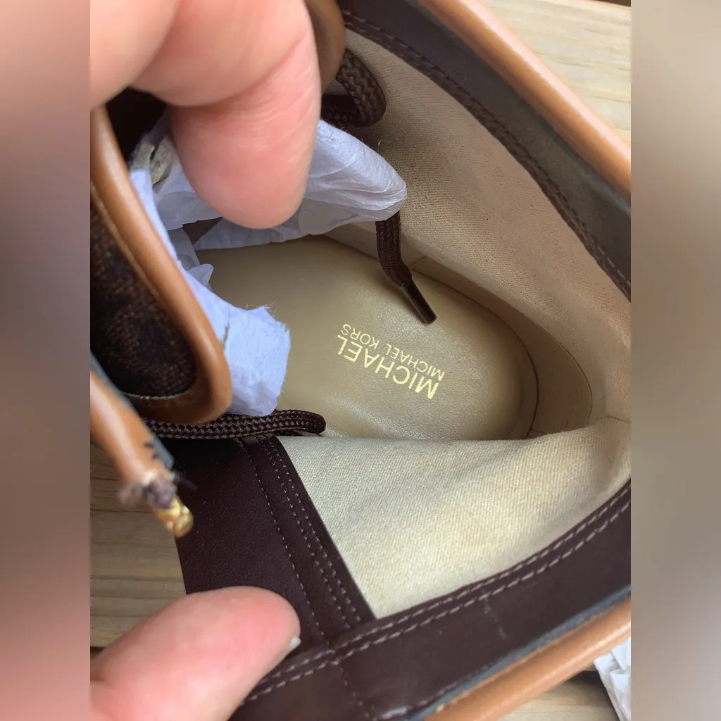 Nice authentic Michael Kors combat booties 🤎🤎🤎 - Image 12