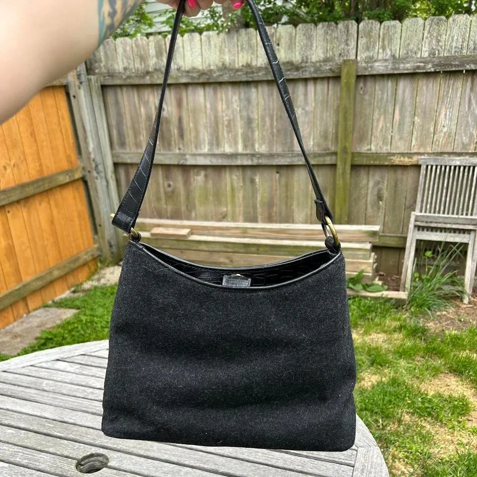 Vintage y2k Appliqued Shoulder Bag, brand‎ new Whimsy Black - Image 4