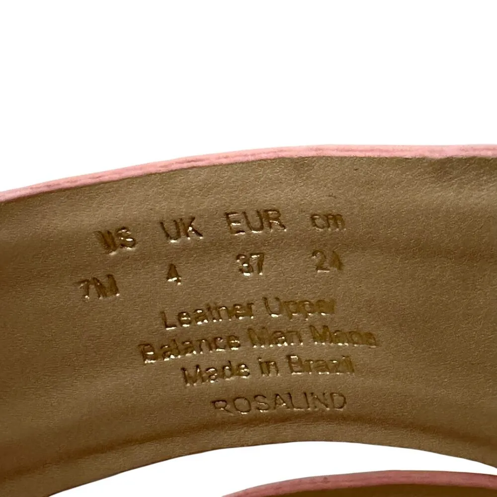 Sam Edelman Women’s 7 US Terracotta Rose Block Heel Ankle Strap Leather Sandals - Image 9