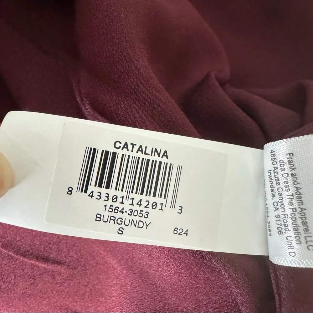 Dress The Population Catalina Dress in Burgundy Small - Image 9