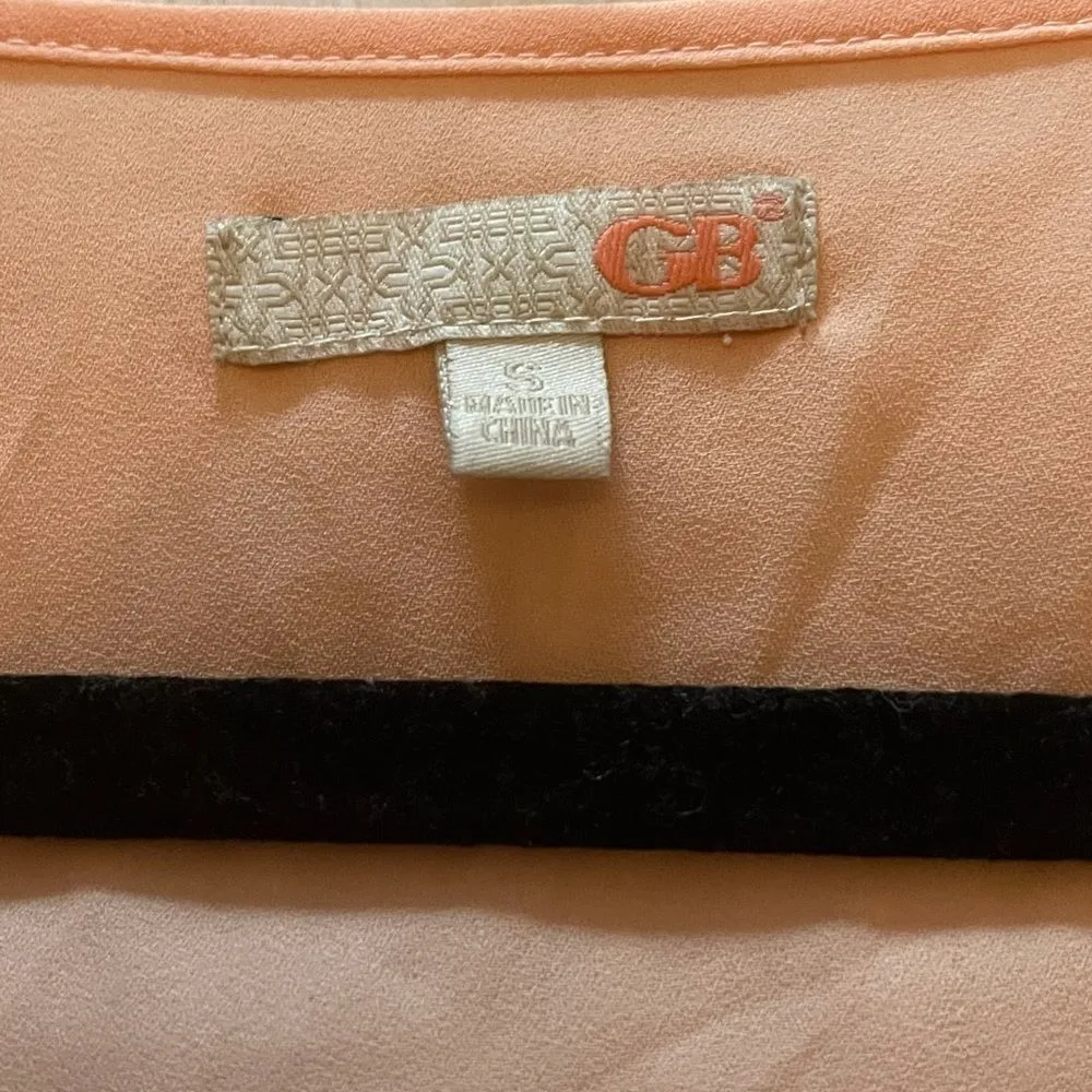 Gianni Bini Peach Lace Boho Blouse - Image 3