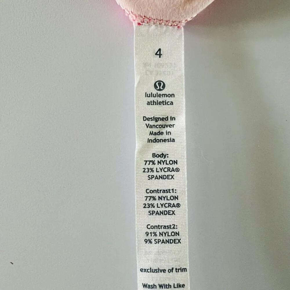 LULULEMON ATHLETICA Pinkelicious Parfait Pink Beach Runner Crop Leggings - US 4 - Image 5