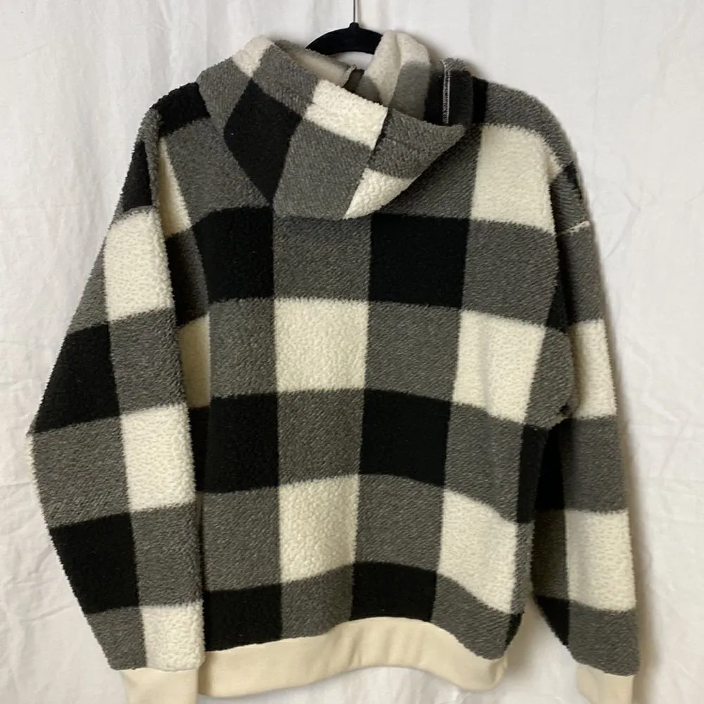 #157 AMERICAN EAGLE plaid teddy coat - Image 8