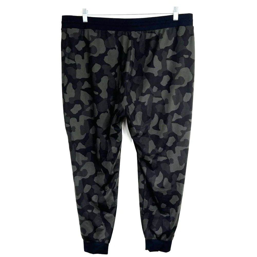 Zella Live In Pockets Jogger Pants Black Camo Loose Fit Tapered‎ Casual Size 2XL - Image 6