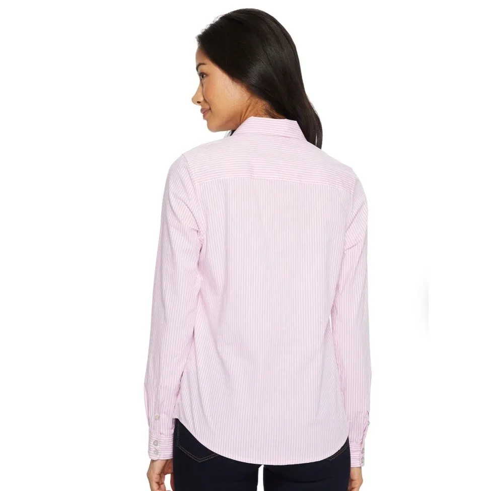 U.S. Polo Assn. Pink Pinstripe Lace Button Down Shirt M - Image 3