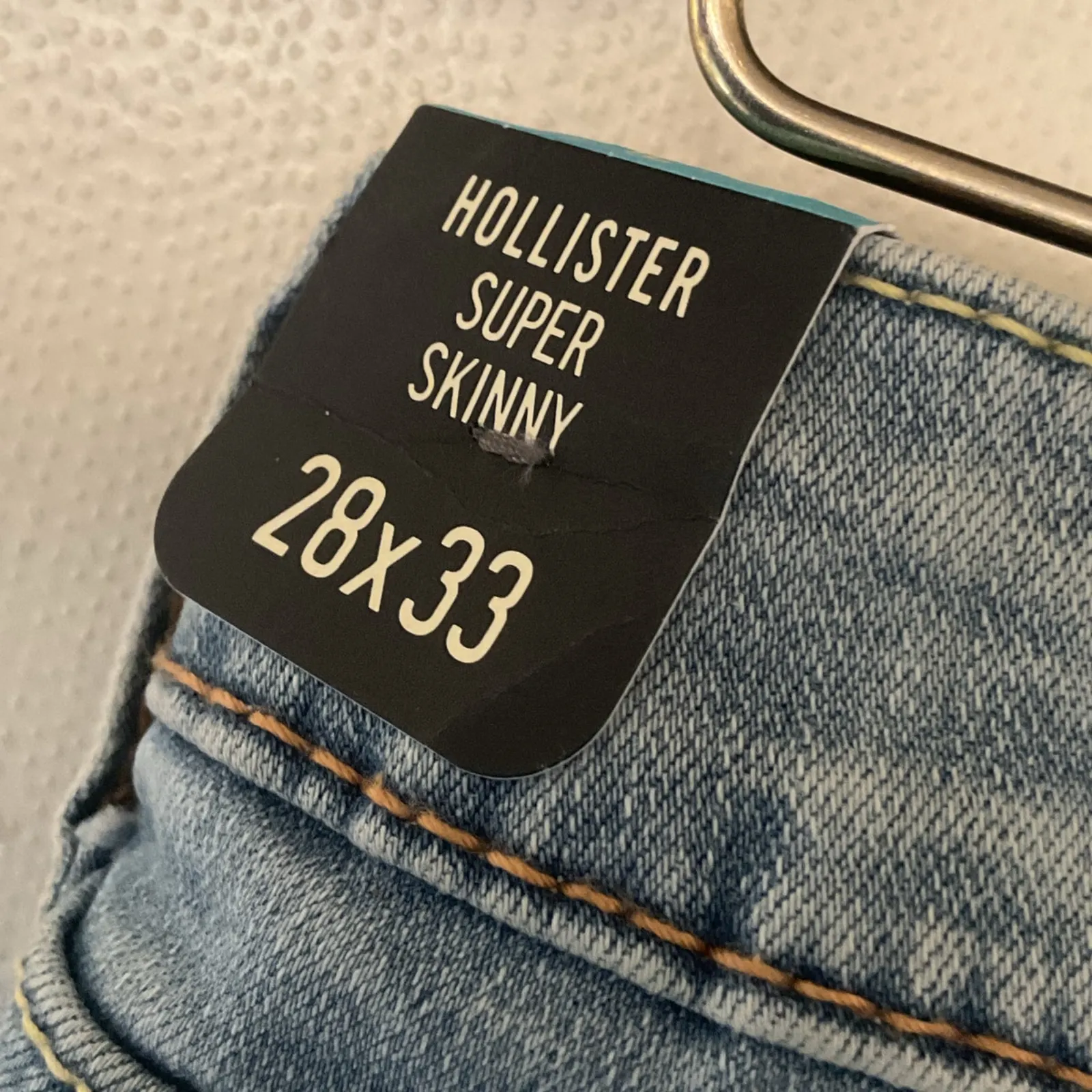 Hollister Women’s Super Skinny Jeans Size 28x33 Light Wash Stretch Denim NWT - Image 6