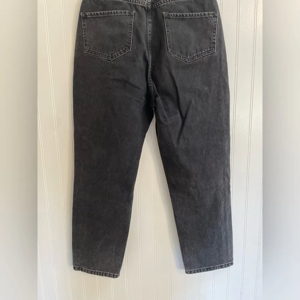 WHITE FOX Drive Me Crazy High Rise Slim Leg Cropped Jeans Vintage Black Size M - Image 7