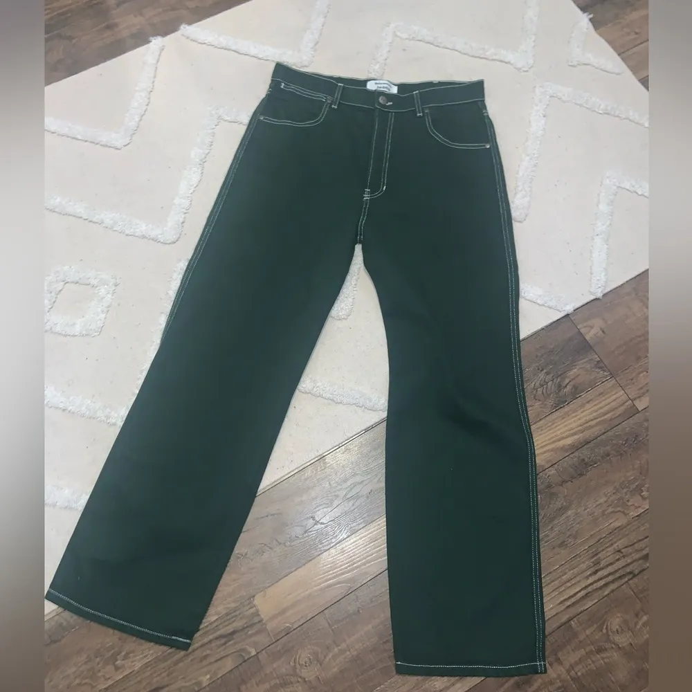 Reformation Cowboy High Rise Straight Jeans in green spring boho contemporary - Image 8