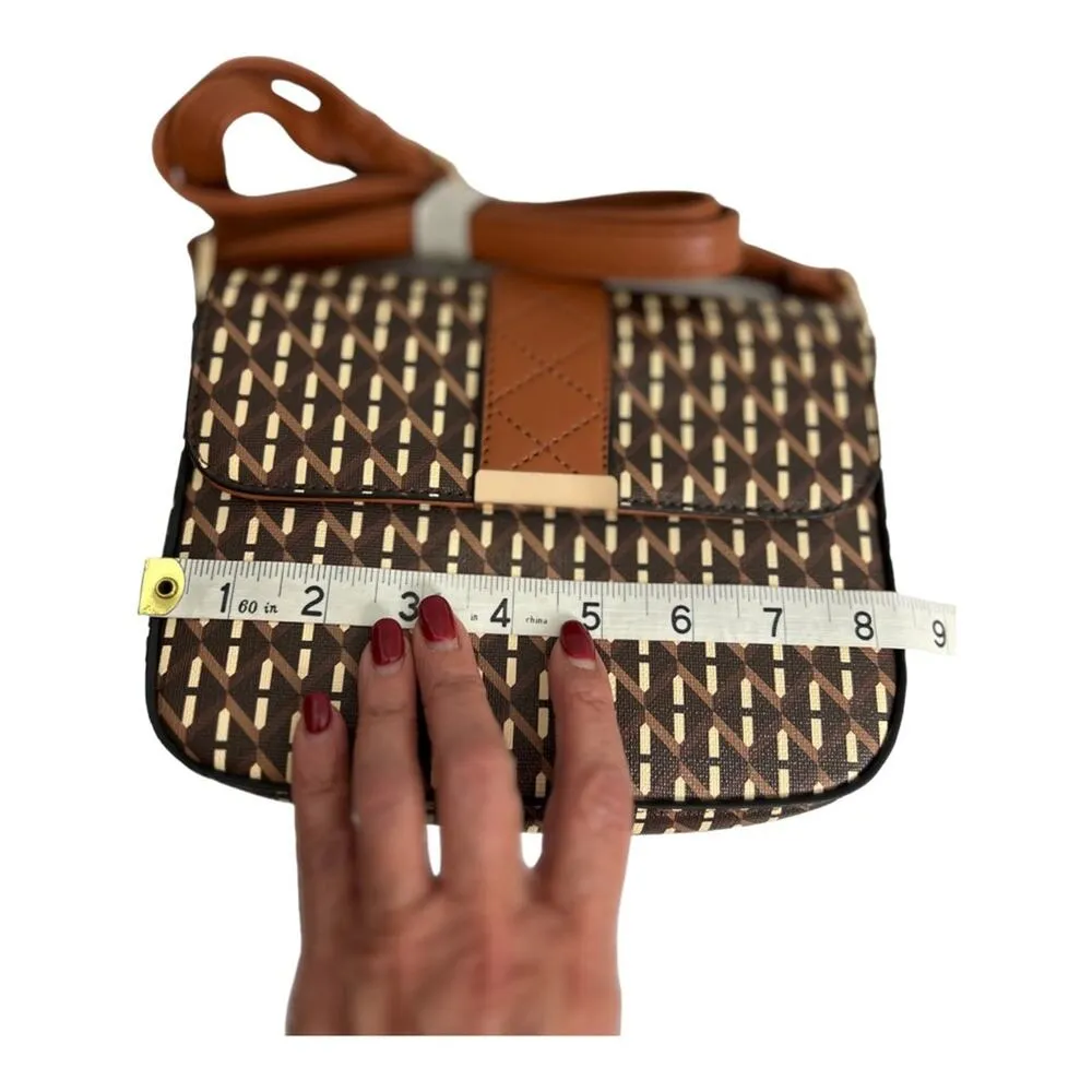 Brown Faux Leather Cross Body Mini Shoulder Bag - Image 7