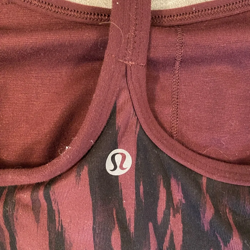 lululemon athletica Black and Maroon Tank Top - Image 3