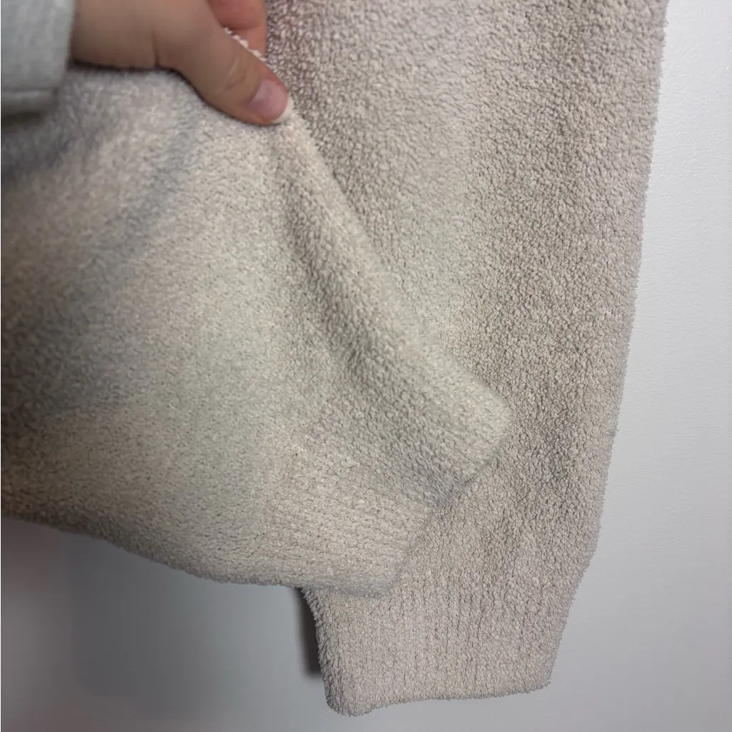 Cupcakes and Cashmere Ivory Off White Faux Fleece‎ Fur Jogger Cozy Pants Size L - Image 6