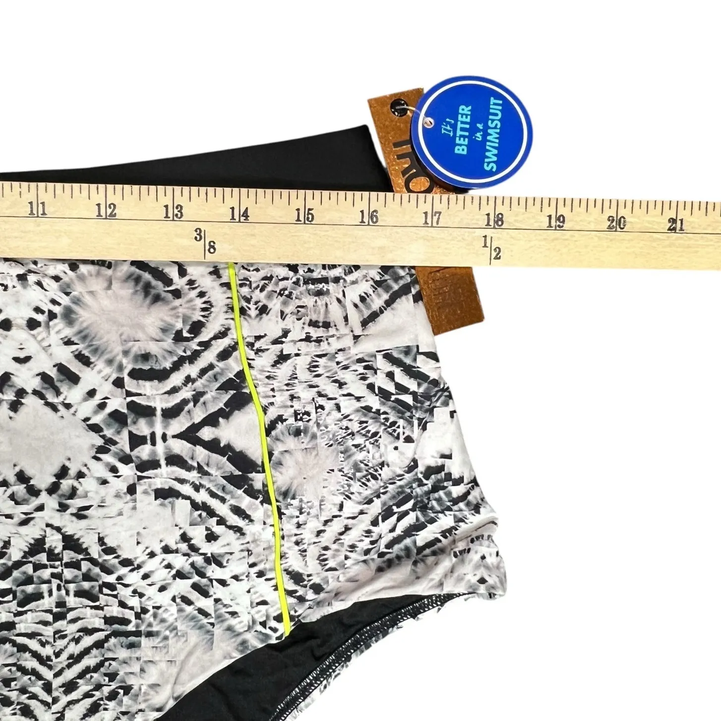 Swimsuits For All Tropiculture Bikini Bottom Women 18 Black Gray Abstract Resort - Image 5