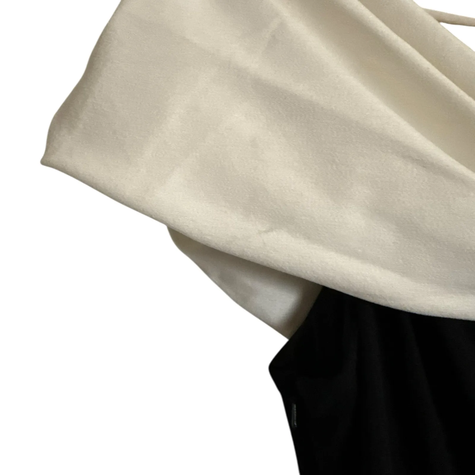 Tadashi Shoji Prewitt Pleated Drape Black White Formal Evening Gown Size S - Image 7