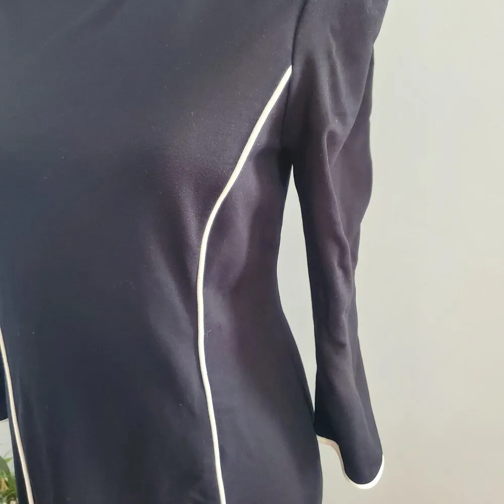 Banana Republic Black Long Sleeve Sheath Dress Size 6 - Image 5