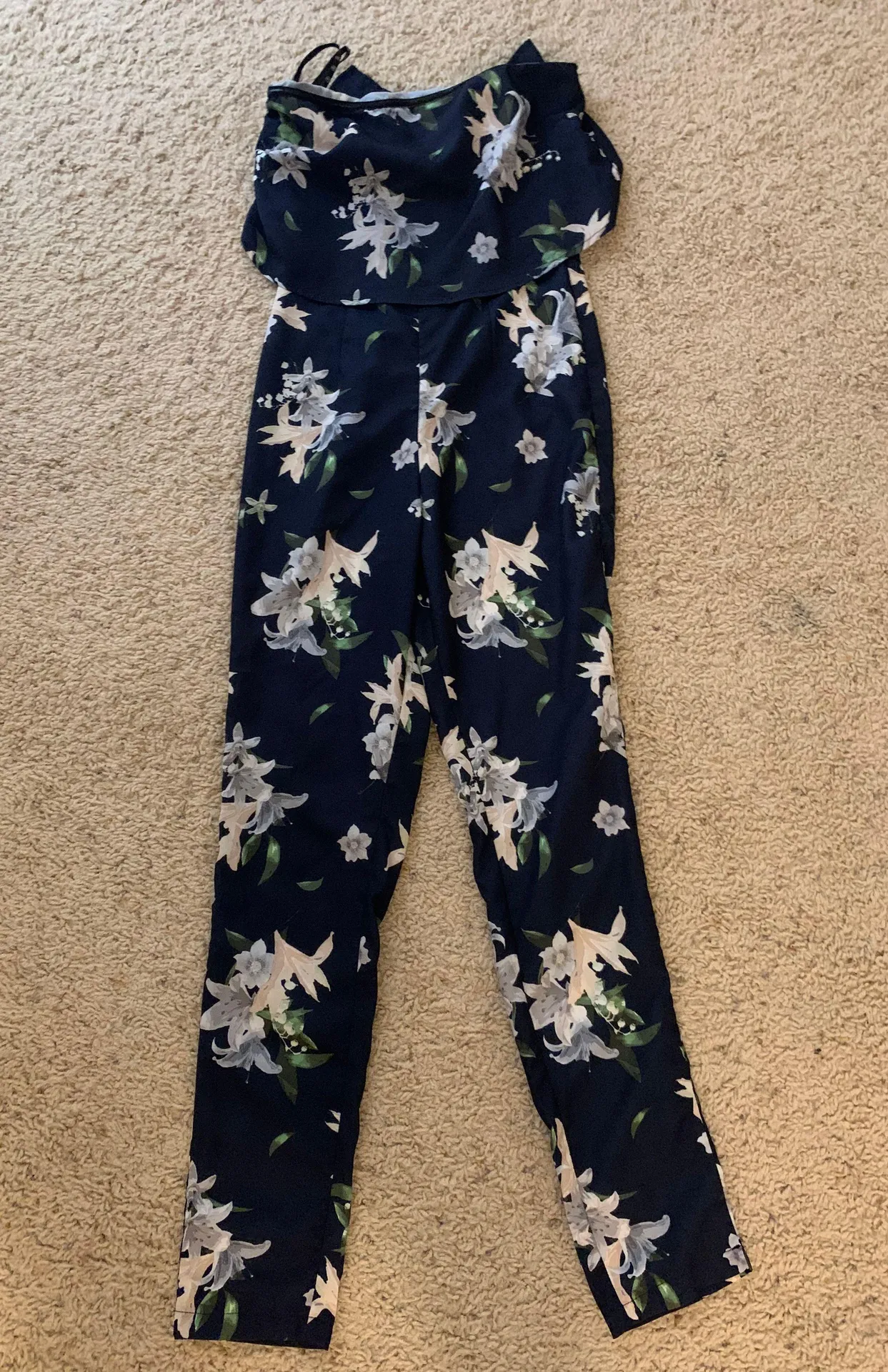 Floral Strapless Jumpsuit - Image 3