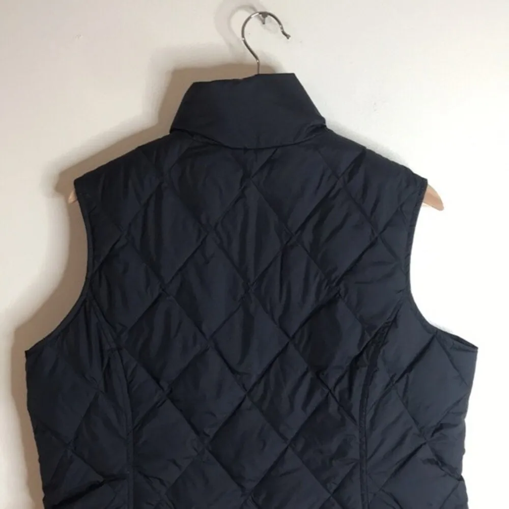 Lands end ladies black feather down puffer vest size medium - Image 9