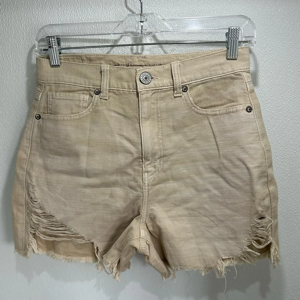 American Eagle Highest Waist Denim Mom Shorts - Image 2