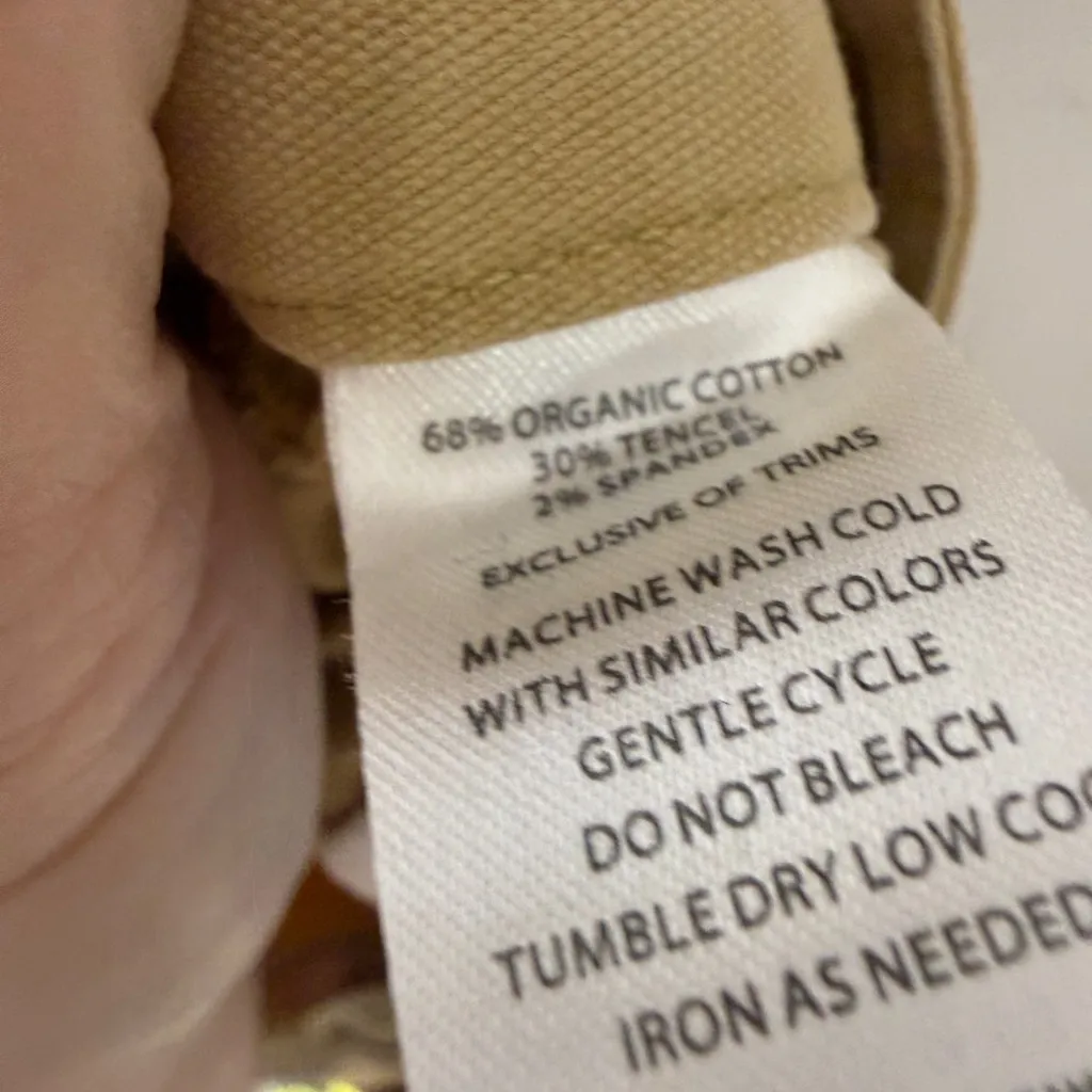 Toad Co Womens Cargo Skirt Medium Khaki Button Up Mini Size 14 Tan - Image 4