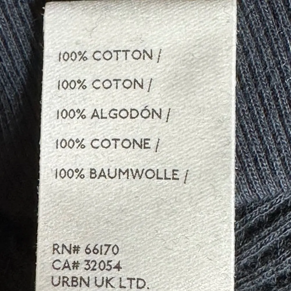 Free People Santa Clara Ribbed Oversized Top Charcoal Black S - Image 14