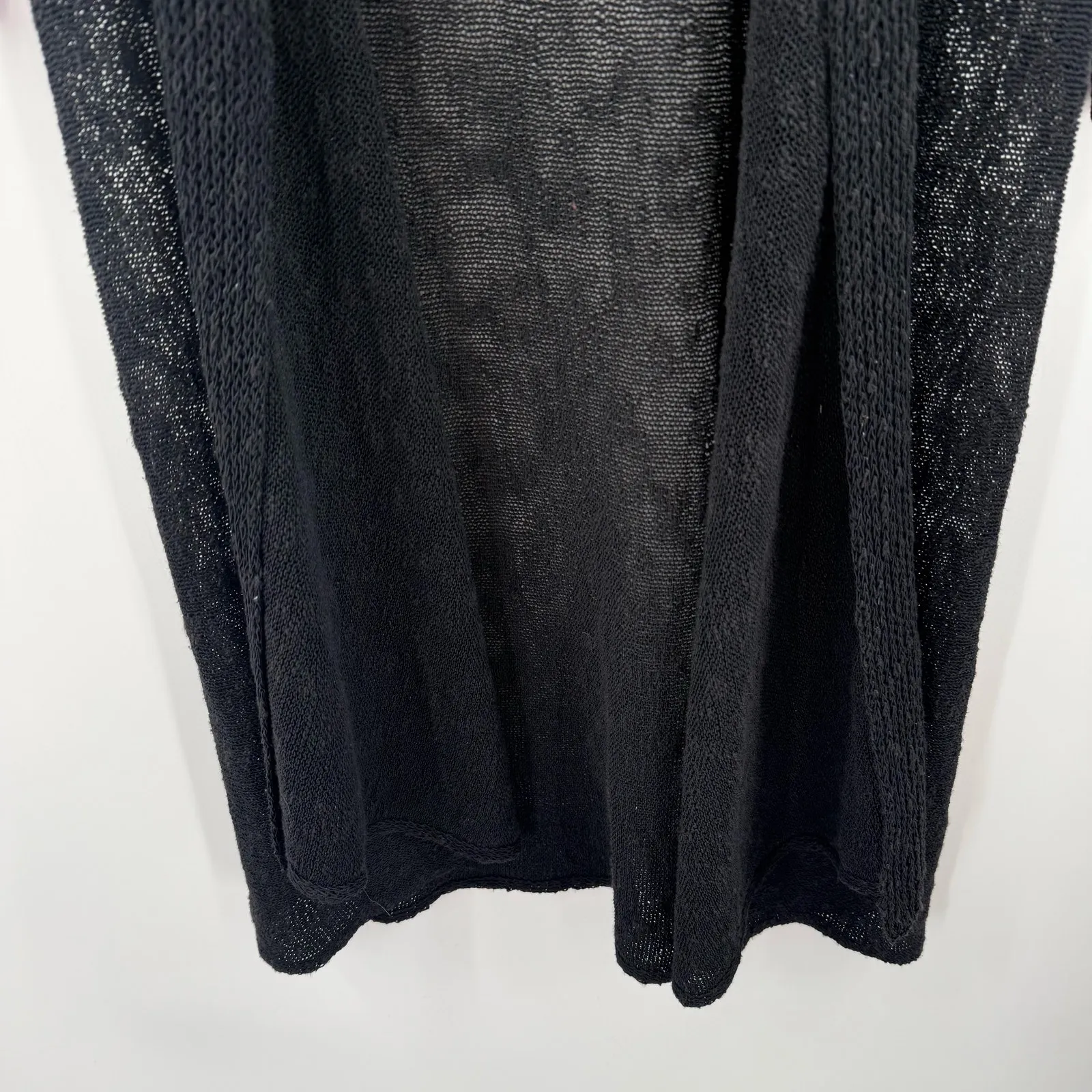 Eileen Fisher Cardigan Women's Small NEW Organic Linen Cotton Black Duster NWOT - Image 9