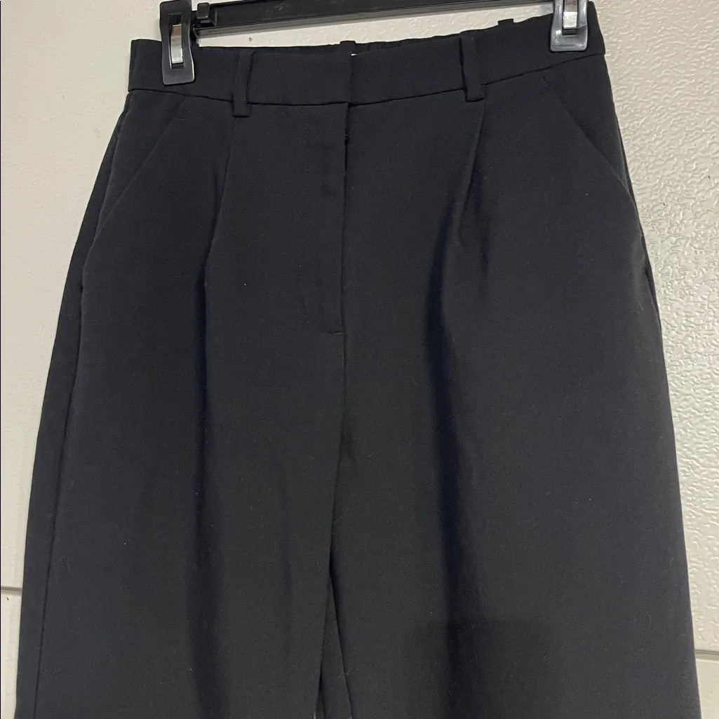 ABERCROMBIE AND FITCH WOMENS PLEATED BLACK DRESS PANT TROUSER 25/0 CURVE LOVE - Image 2