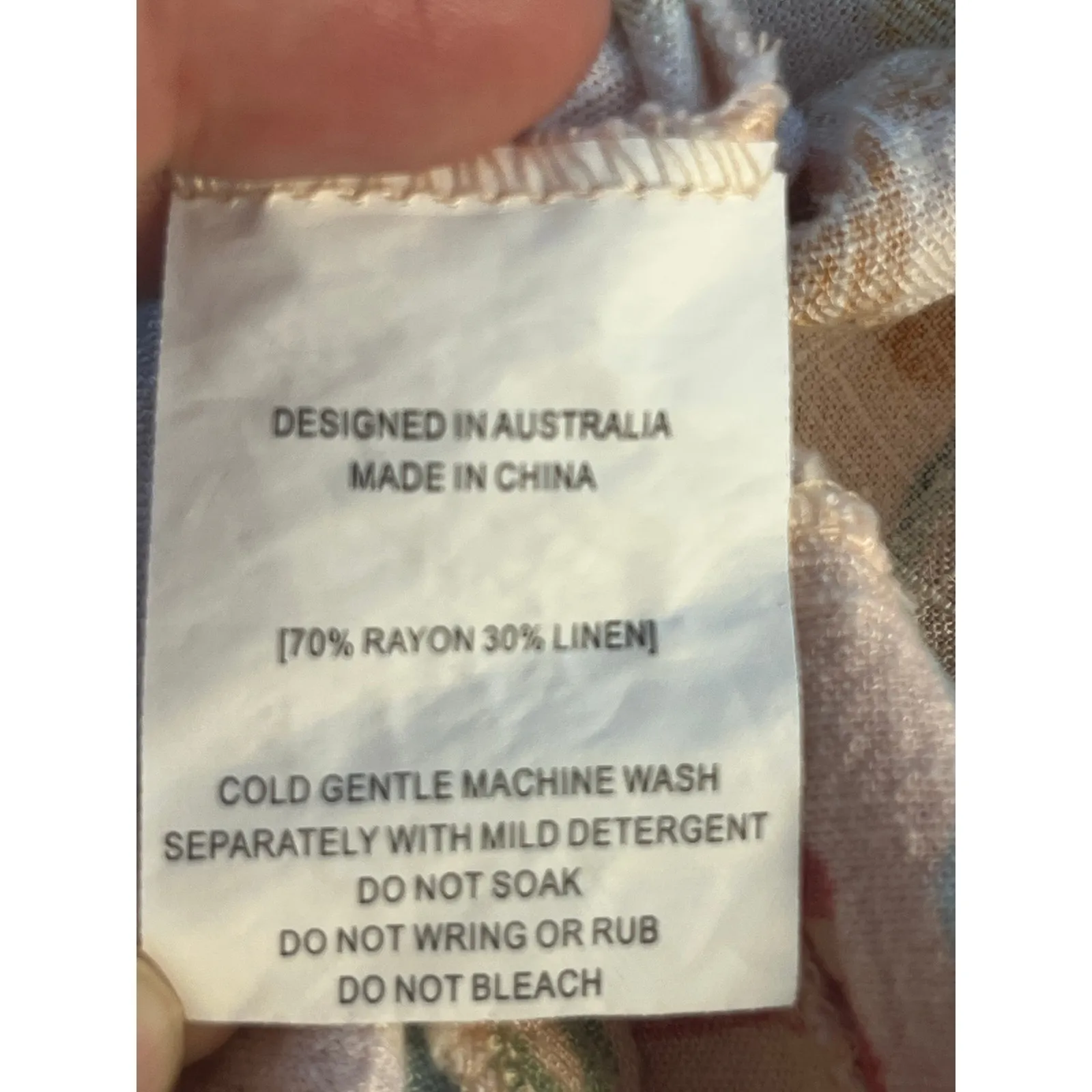 Paper Heart Linen Blend Mini Dress XL Pink Tropical Fruit Beachy Coastal Resort - Image 8