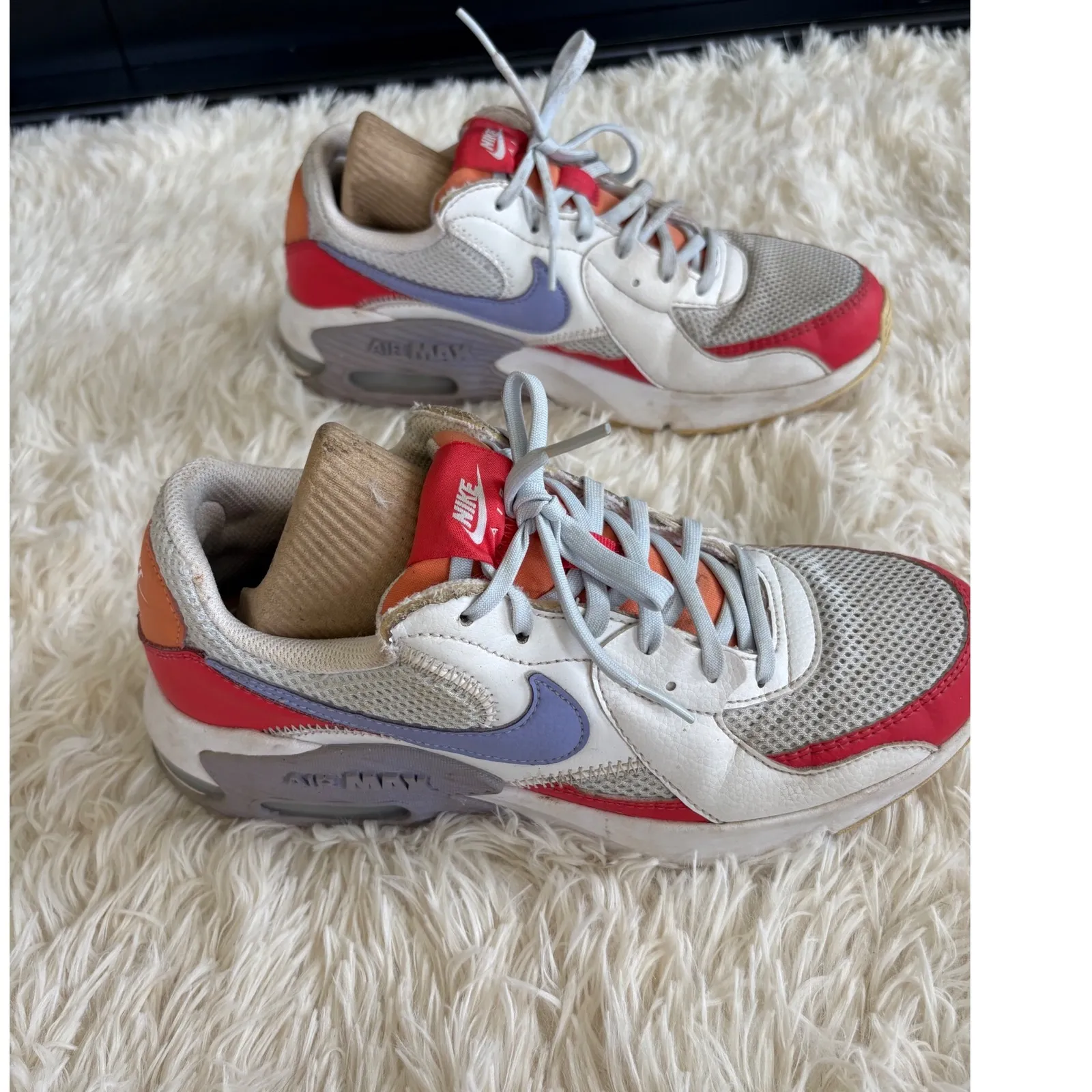 Nike Air Max Excee Sneakers Women's‎ Size 8.5 White Red Purple Running Shoes - Image 3