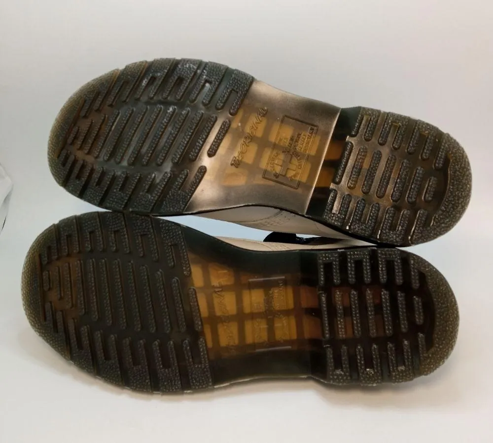 Dr. Martens 1460 LACED VIRGINIA LEATHER LACE UP BOOTS Size 6 in White - Image 9