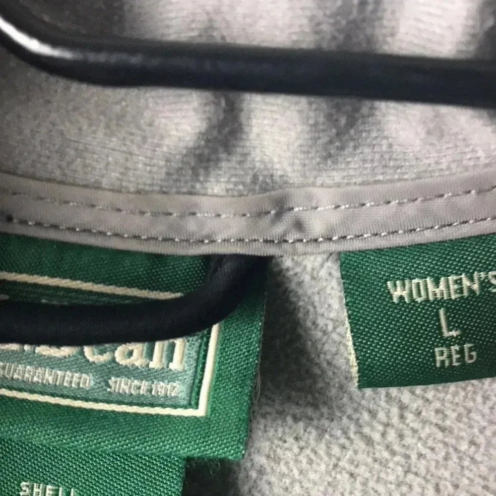 LL BEAN WINDSTOPPER WOMENS SIZE LARGE BLACK JACKET - Image 4