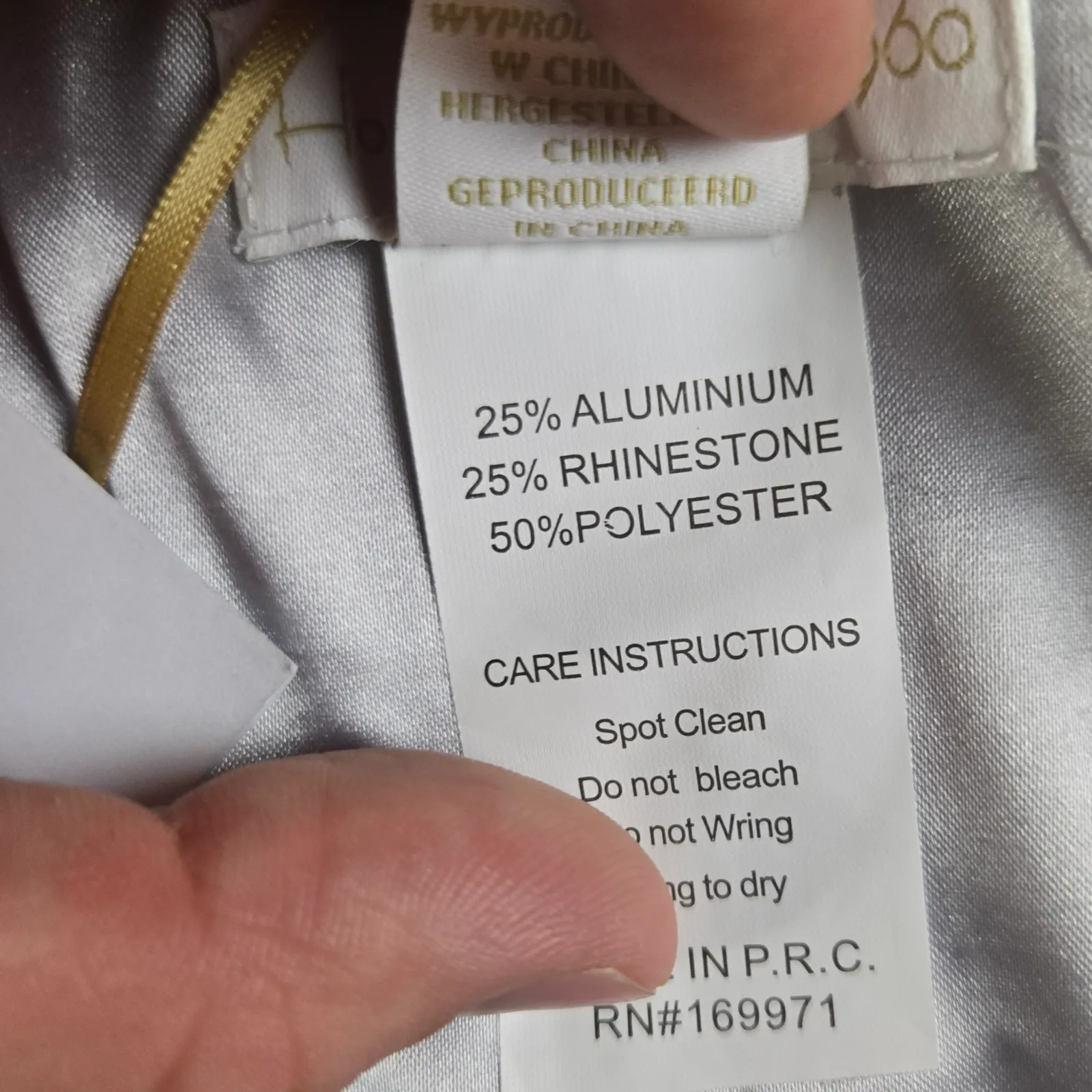 House of Harlow Iridescent Metal Mesh Disco Mini Dress Drape Neck Size Small NWT Silver - Image 7