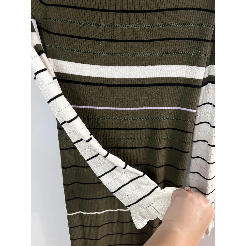 CELEB FAVE! Opening Ceremony Striped Dress Fun Sleeves Size Medium - Image 2