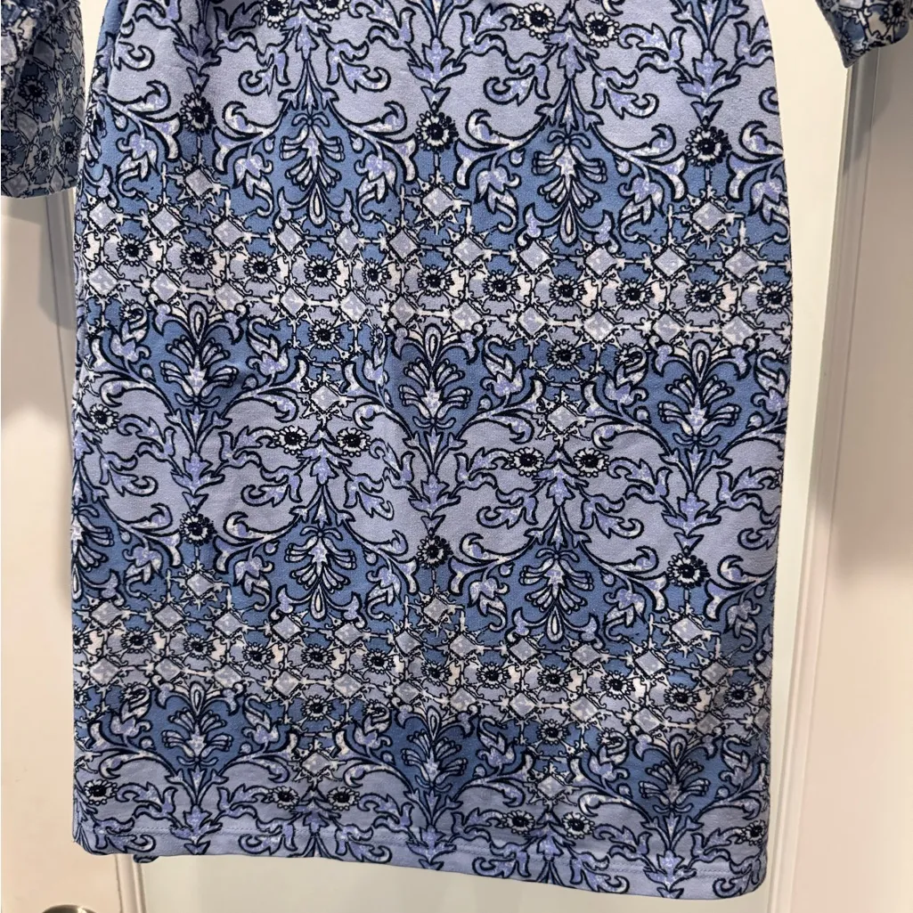 SECRET TREASURES Blue Floral Patterned Kimono Robe Size S 4-6 Sleepwear Cozy - Image 9