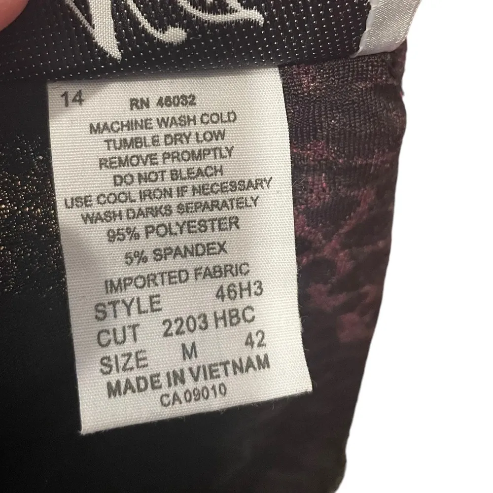 N Touch Vintage 90s Whimsygoth Autumn Fall Moody Artsy Witchy Leaf Stretch Top Size M - Image 8