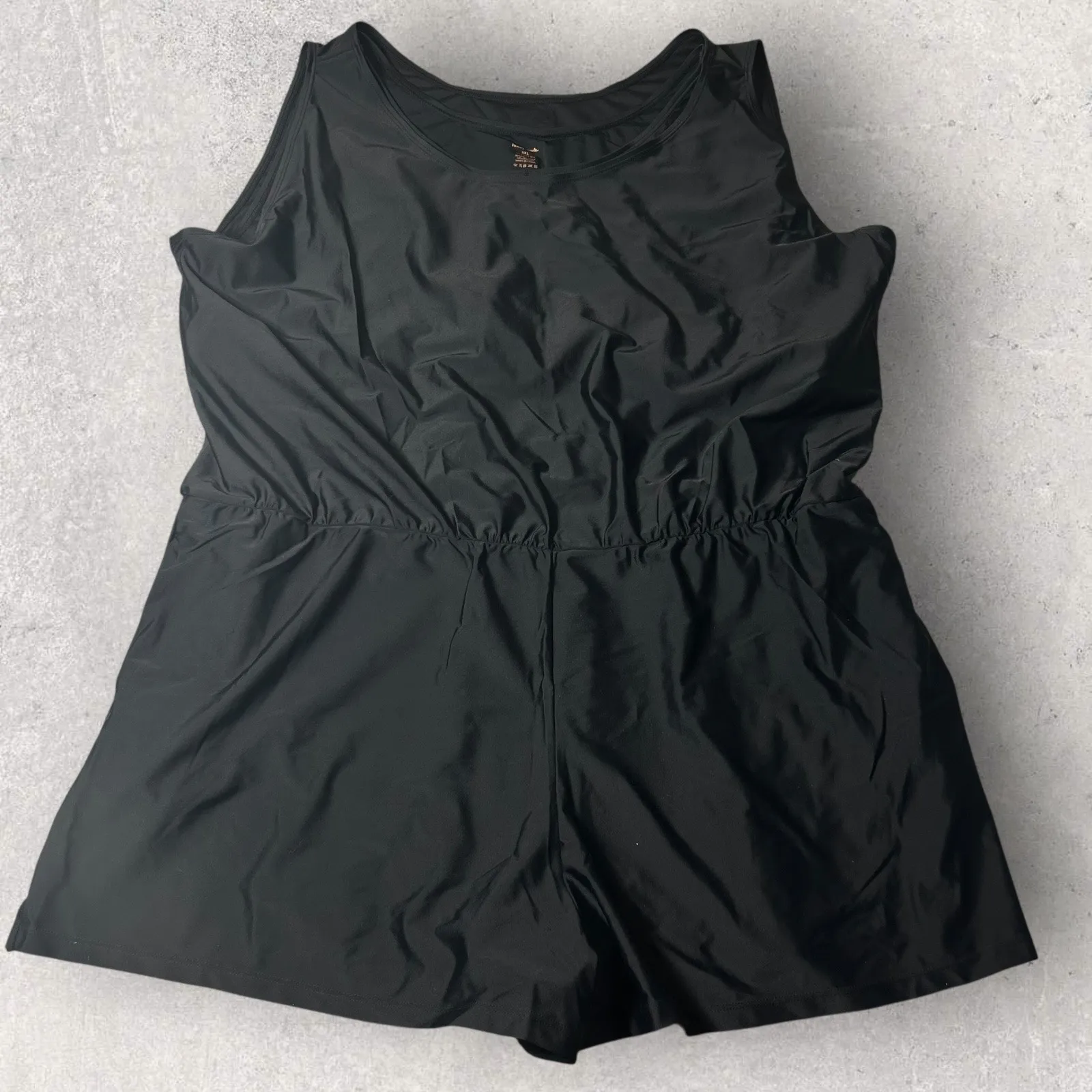 Honey‎ Mark Sage Swim Romper Womens 5XL Black Sleeveless Stretch Fit Pockets NEW Size 5X - Image 3