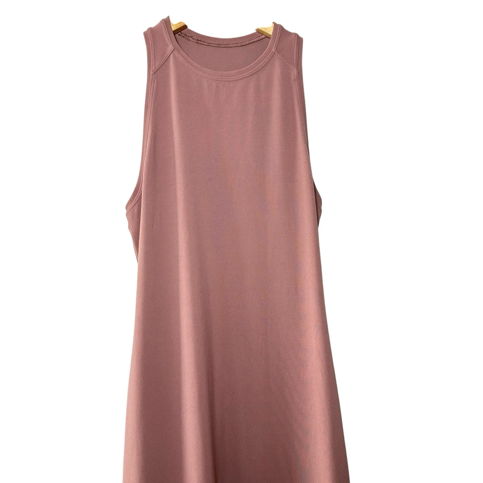 Lululemon Women's Get Going Dress Red Dust Midi Size 4‎ Racerback Slit Tank Nulu - Image 7