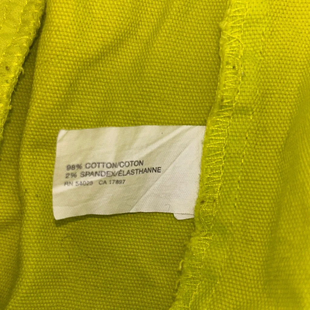 GAP Stretch Factory Bright Yellow High Waist Women's Shorts Size 10‎ - Image 3