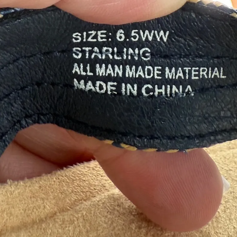 Easy Street Starling Espadrille Flip Flops Navy Blue Womens 6.5 - Image 8