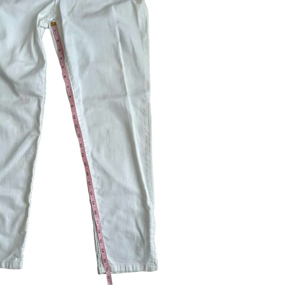 Chicos Platinum Denim Ultimate Fit Jeans Womens 0.5 White Straight Leg Stretch - Image 5