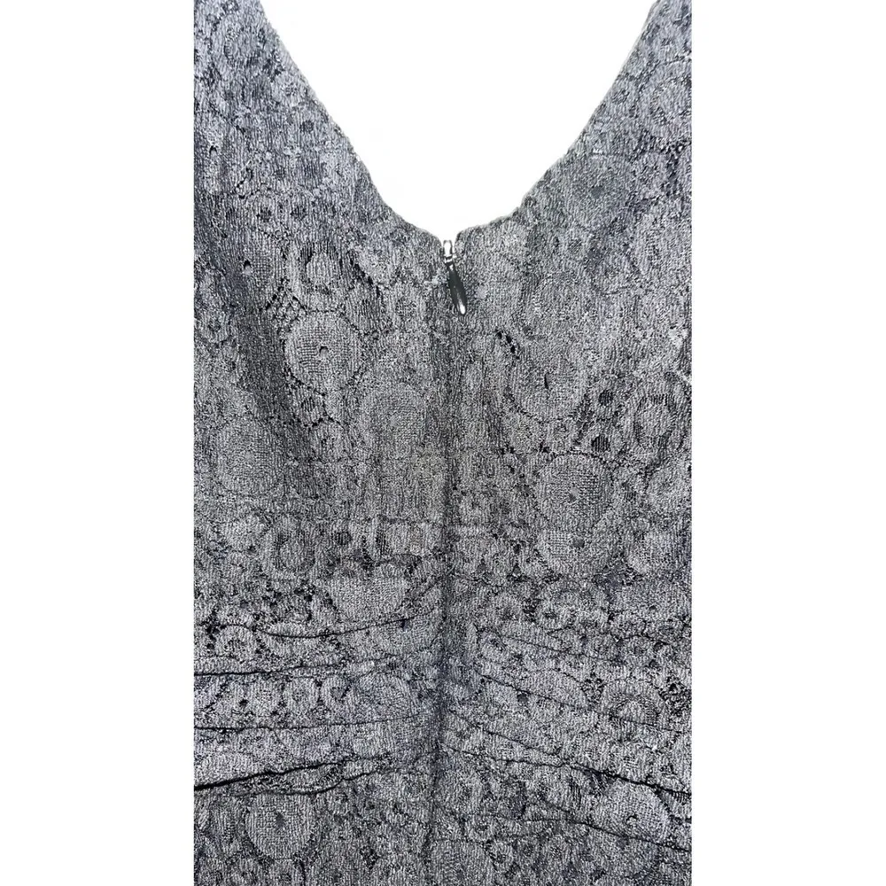 ✨Trina Turk Los Angeles Black Lace Dress Sleeveless V-Neck Cocktail Party Size 8 - Image 7