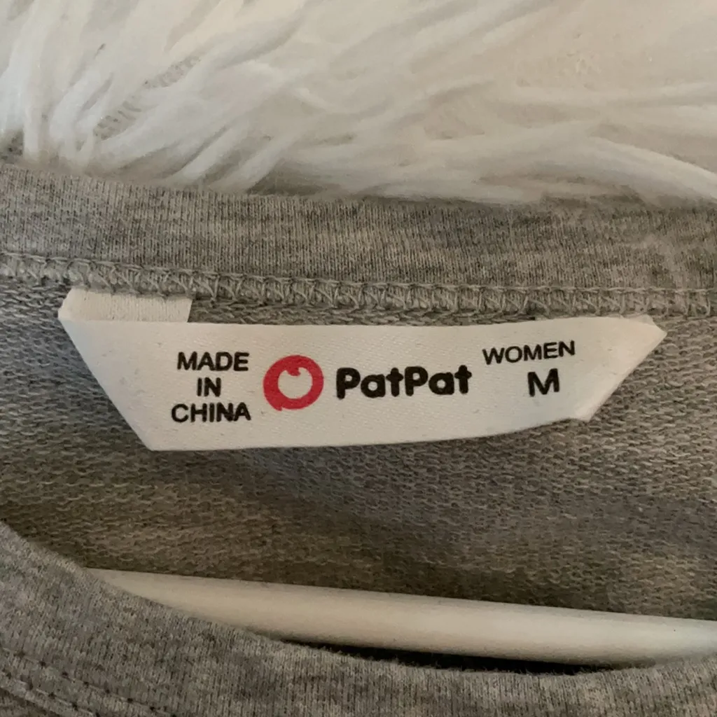 B17 New Womens Pumpkin 🎃 autumn Theme Animal Print Sweatshirt Size Xs/Small Gray - Image 3