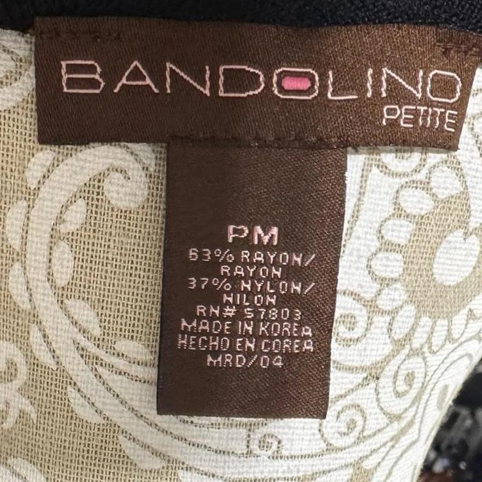 Bandolino Artsy Long Sleeve Y2K Top Chic Geometric Size Medium V Neck - Image 5